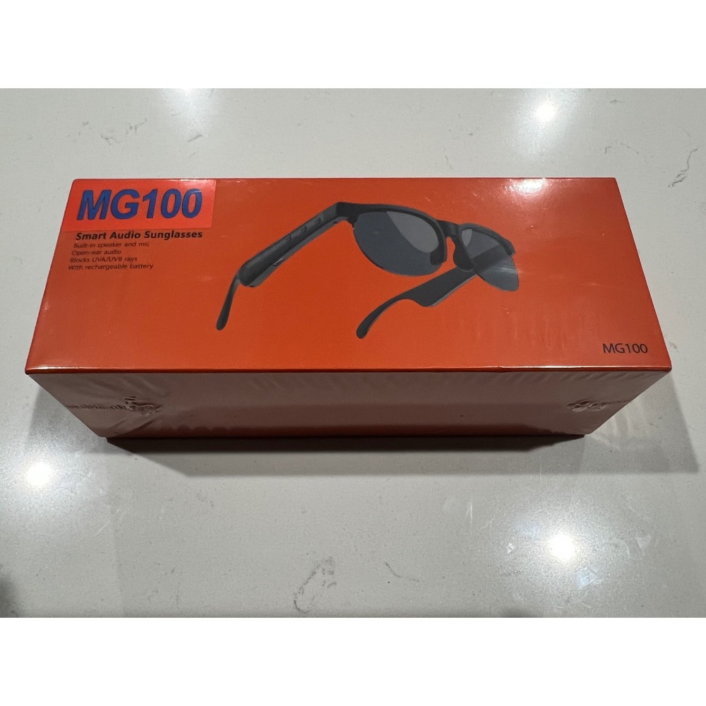 MG100 Smart Audio Sunglasses Bluetooth V5.3  Open-Ear Music Glasses Black